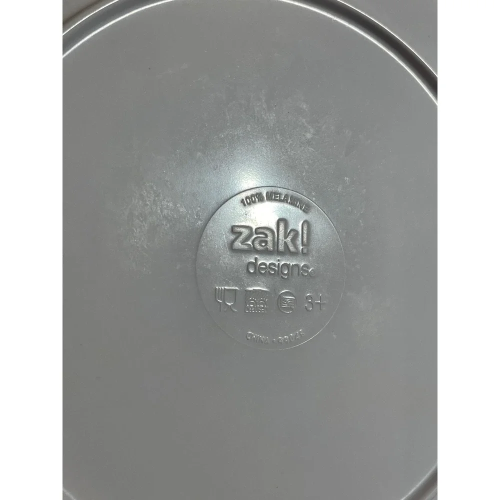 Zak Designs Disney Princess Melamine Plate Aurora Cinderella Belle Pink 8 Inch
